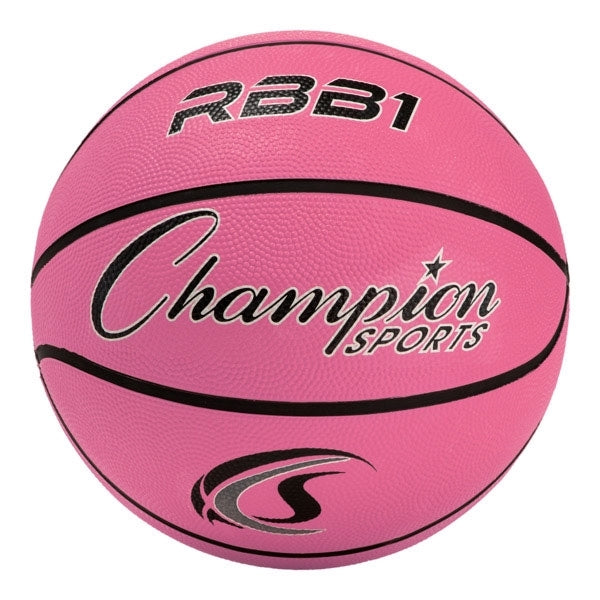 Champion Sports Size 7 Rubber Basketball Pink Basketball Basketballs All