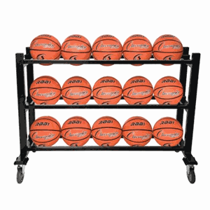 Champion Sports Deluxe Heavy-Duty Basketball Cart Basketball Equipment All