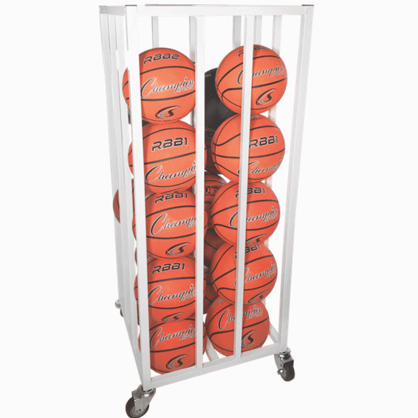 Champion Sports Deluxe Vertical Ball Cage Basketball Equipment All