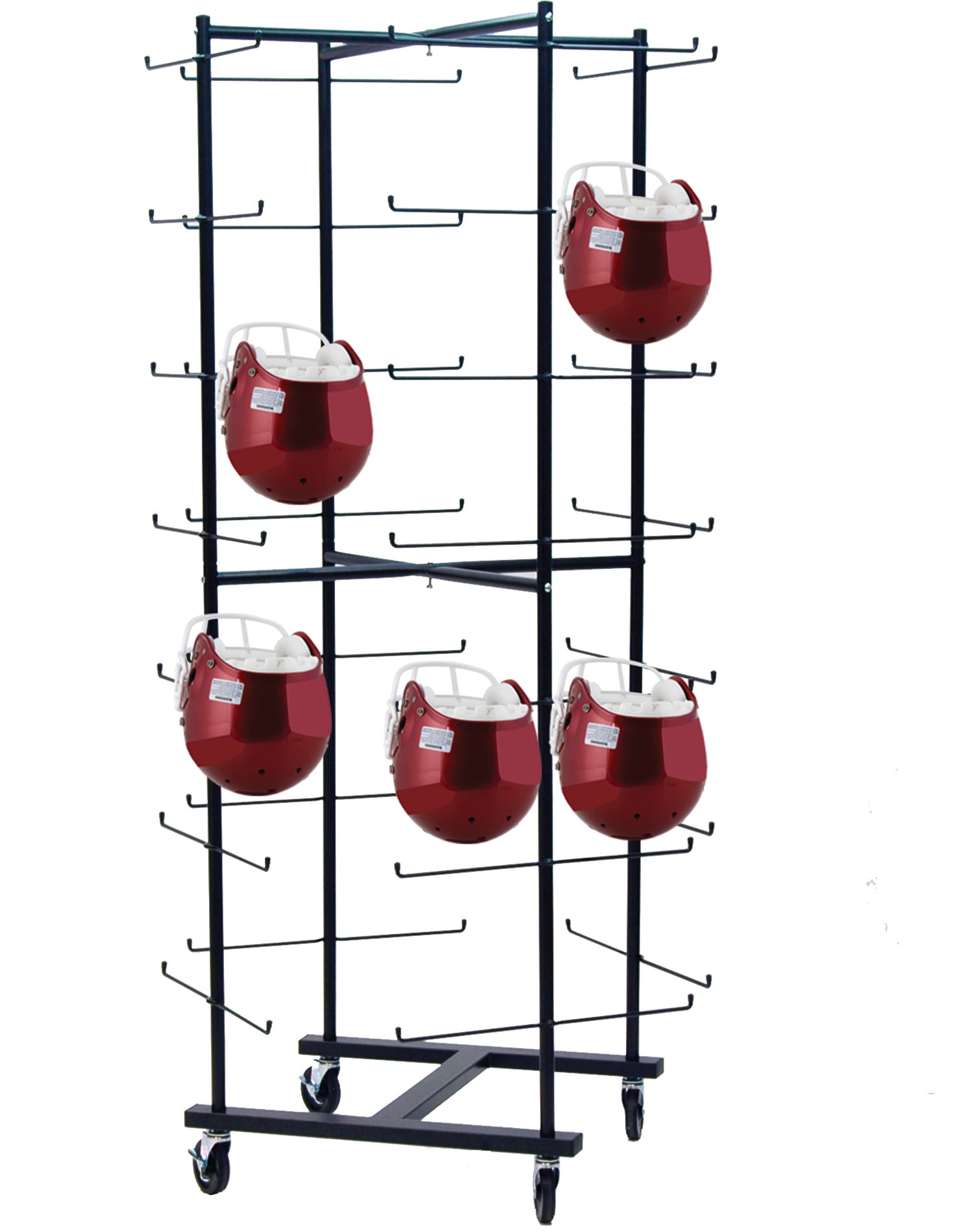 Champion Sports 56 Football Helmet Rolling Cart Football Helmet Accessories All