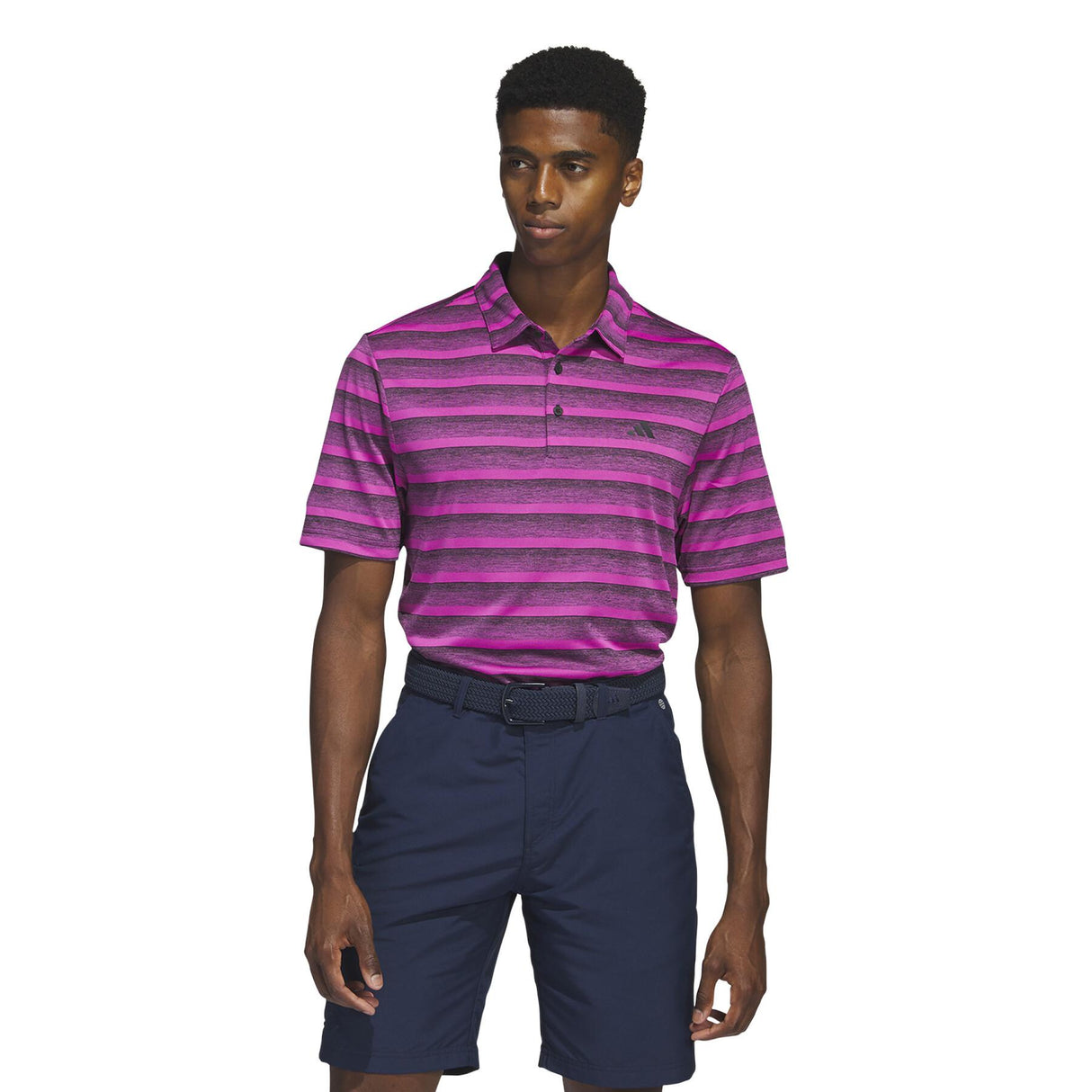 adidas Men's Two Color Stripe Polo