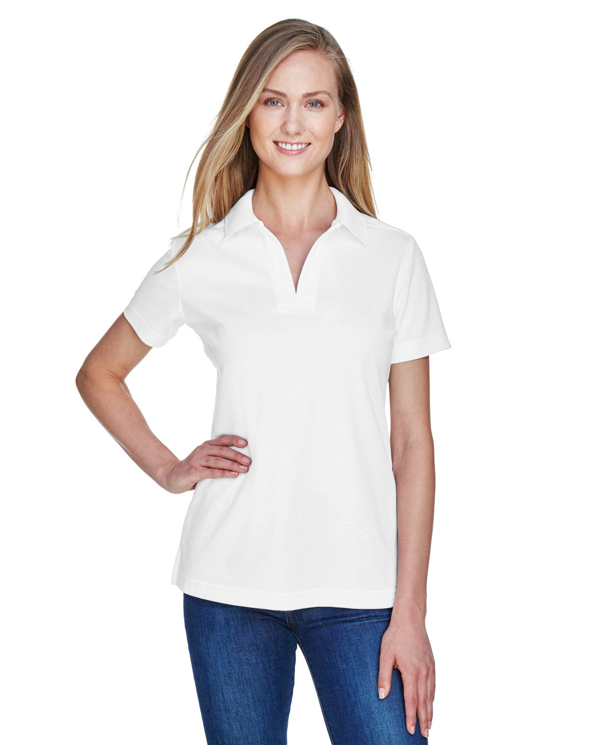 Devon & Jones CrownLux Performance Ladies' Plaited Polo Womens Apparel Shirts & Tops