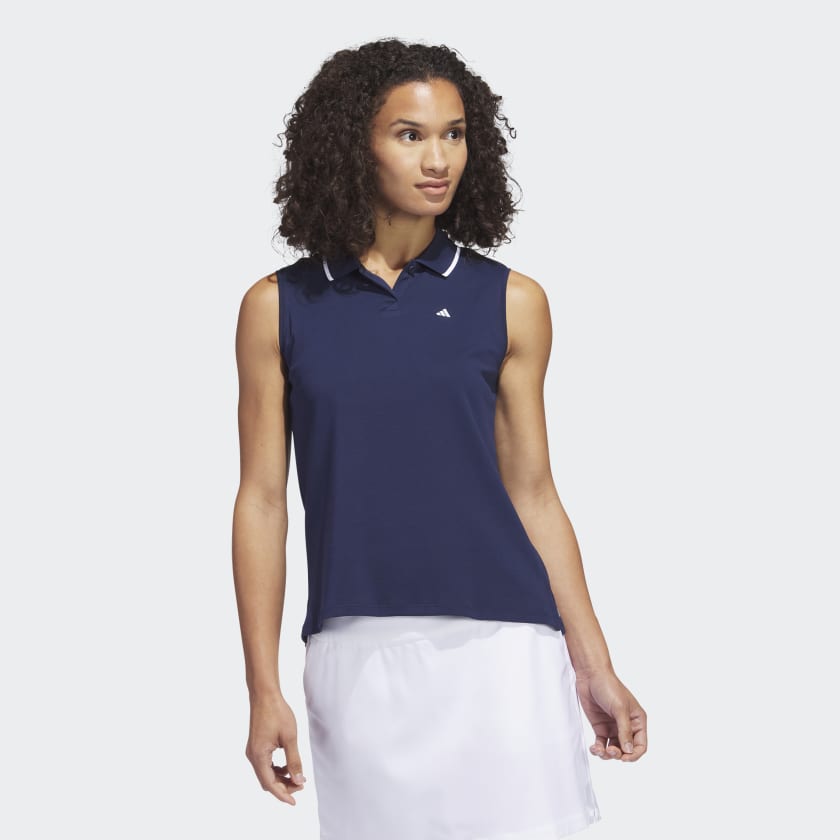adidas Women's Go-To Pique Sleeveless Polo Shirt