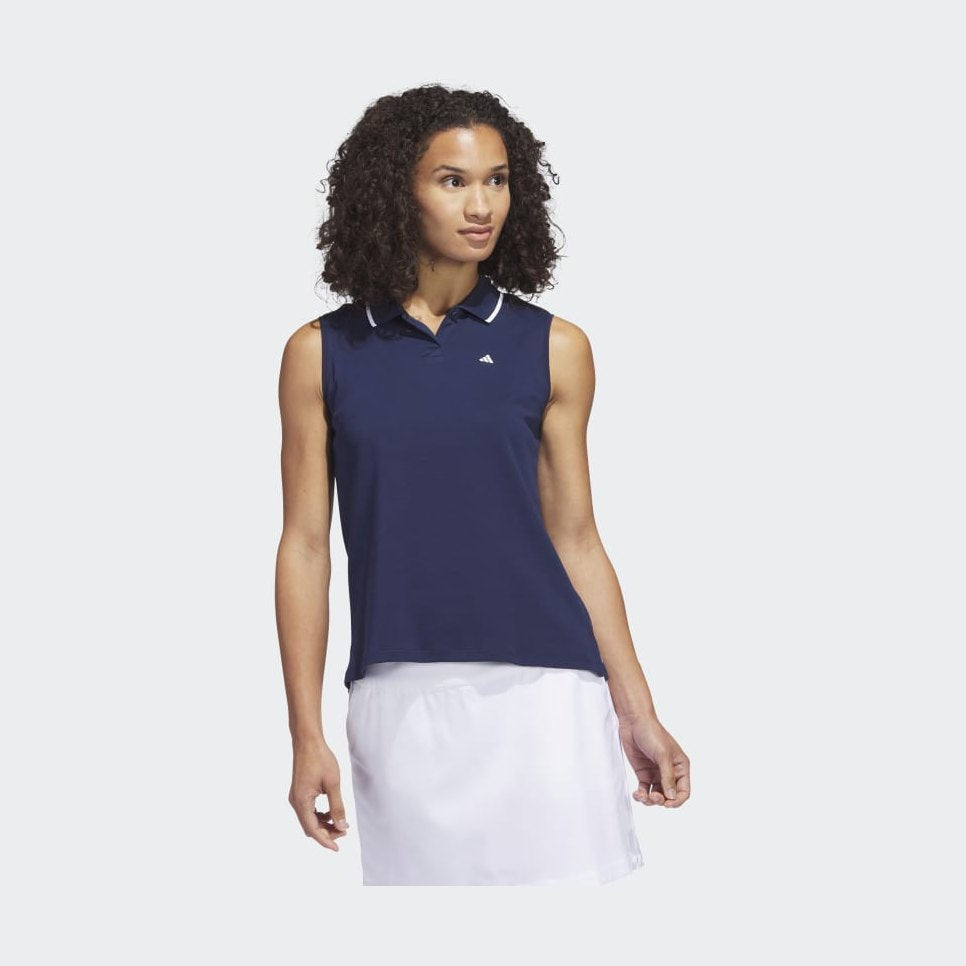 adidas Women's Go-To Pique Sleeveless Polo Shirt