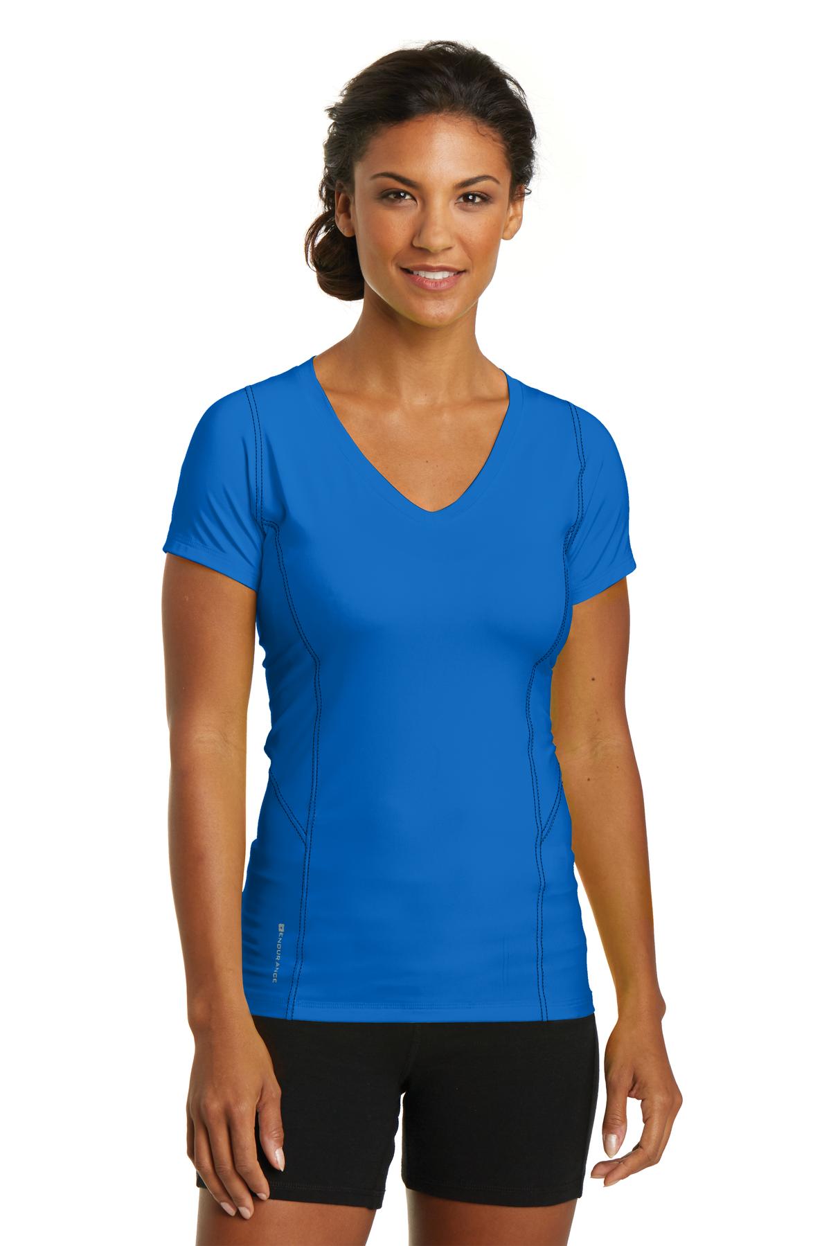 OGIO ENDURANCE Ladies Nexus V-Neck T-Shirt. LOE330 Corporate Apparel Shirts & Tops