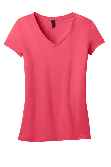 District Juniors Soft Wash V-Neck Tee. DT4501 Womens Apparel Shirts & Tops