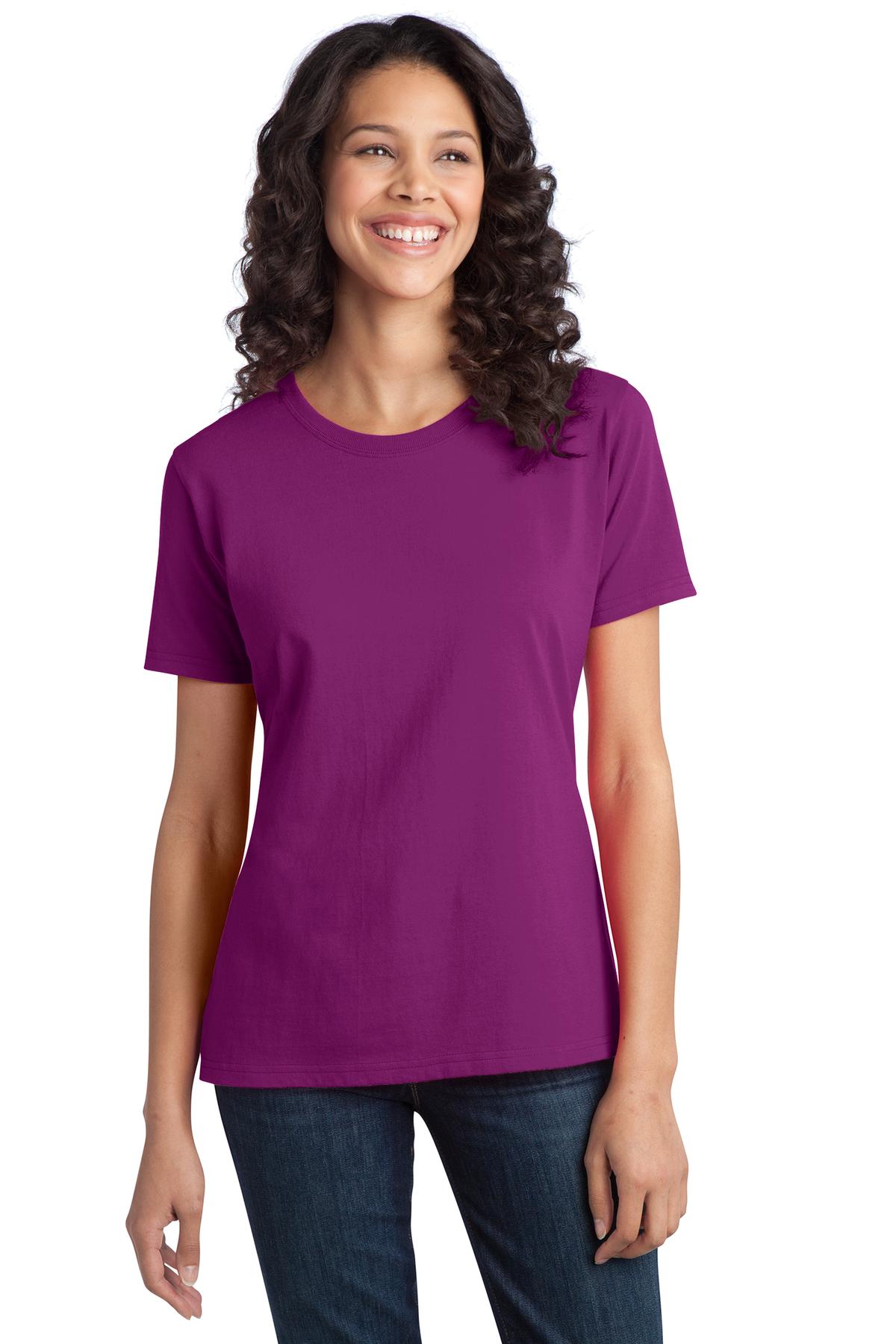 Port & Company Women's Ring Spun Cotton Tee LPC150 Womens Apparel Shirts & Tops