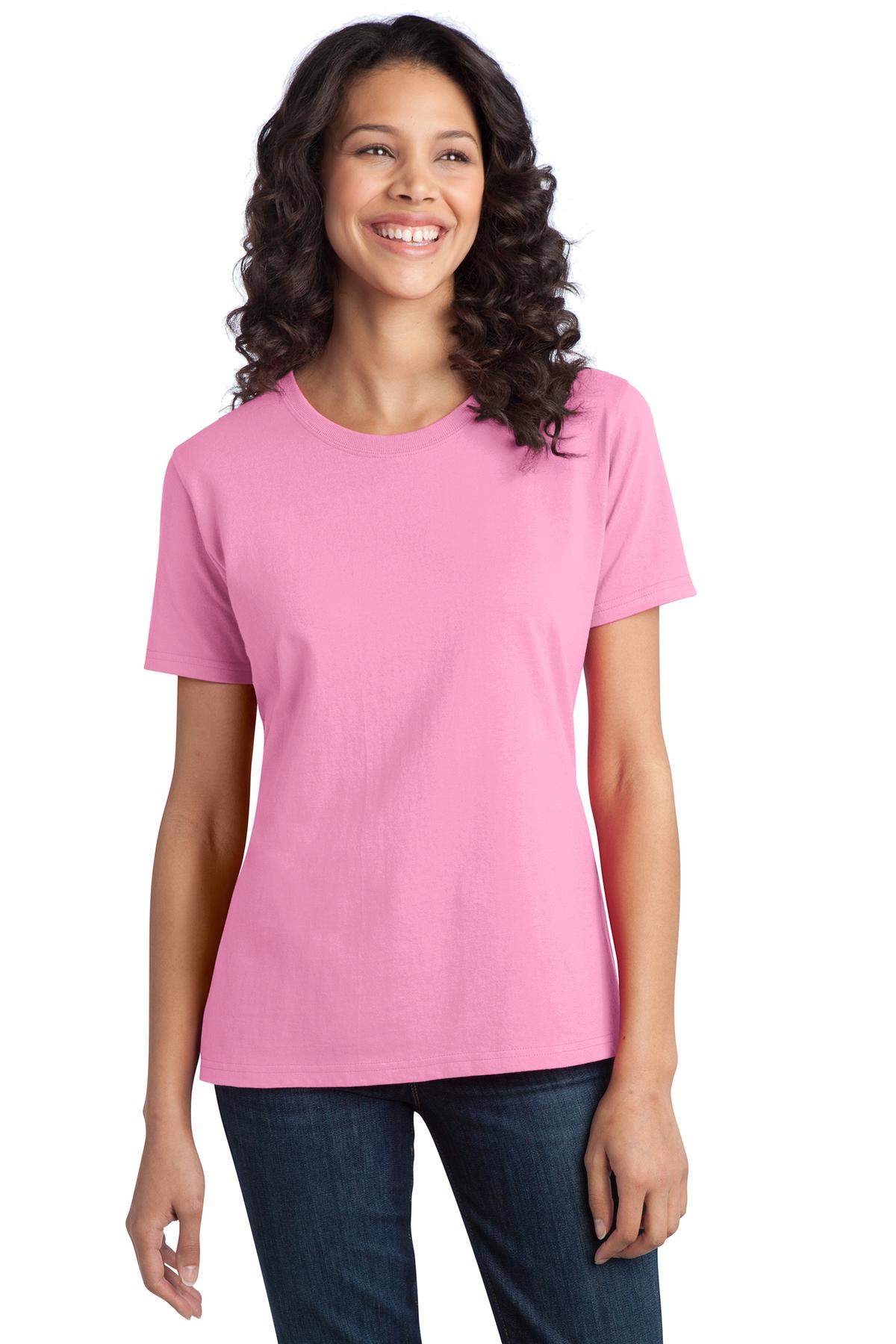 Port & Company Women's Ring Spun Cotton Tee LPC150 Womens Apparel Shirts & Tops