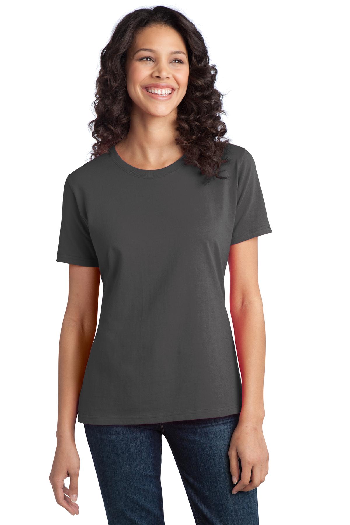 Port & Company Women's Ring Spun Cotton Tee LPC150 Womens Apparel Shirts & Tops