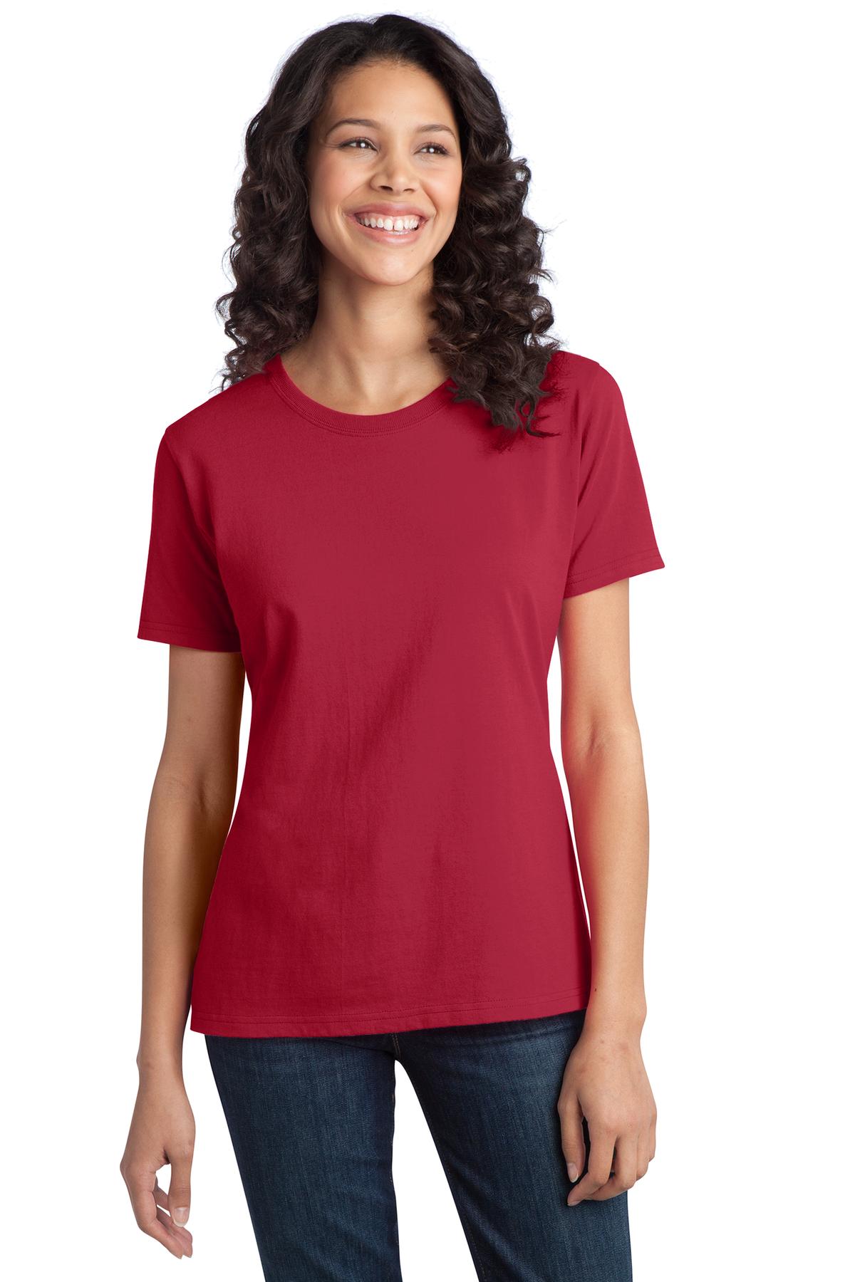 Port & Company Women's Ring Spun Cotton Tee LPC150 Womens Apparel Shirts & Tops