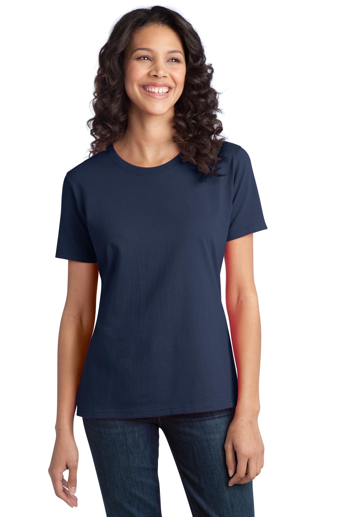 Port & Company Women's Ring Spun Cotton Tee LPC150 Womens Apparel Shirts & Tops