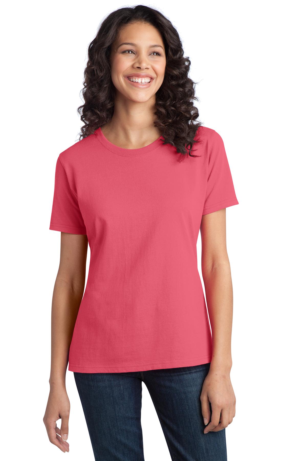 Port & Company Women's Ring Spun Cotton Tee LPC150 Womens Apparel Shirts & Tops