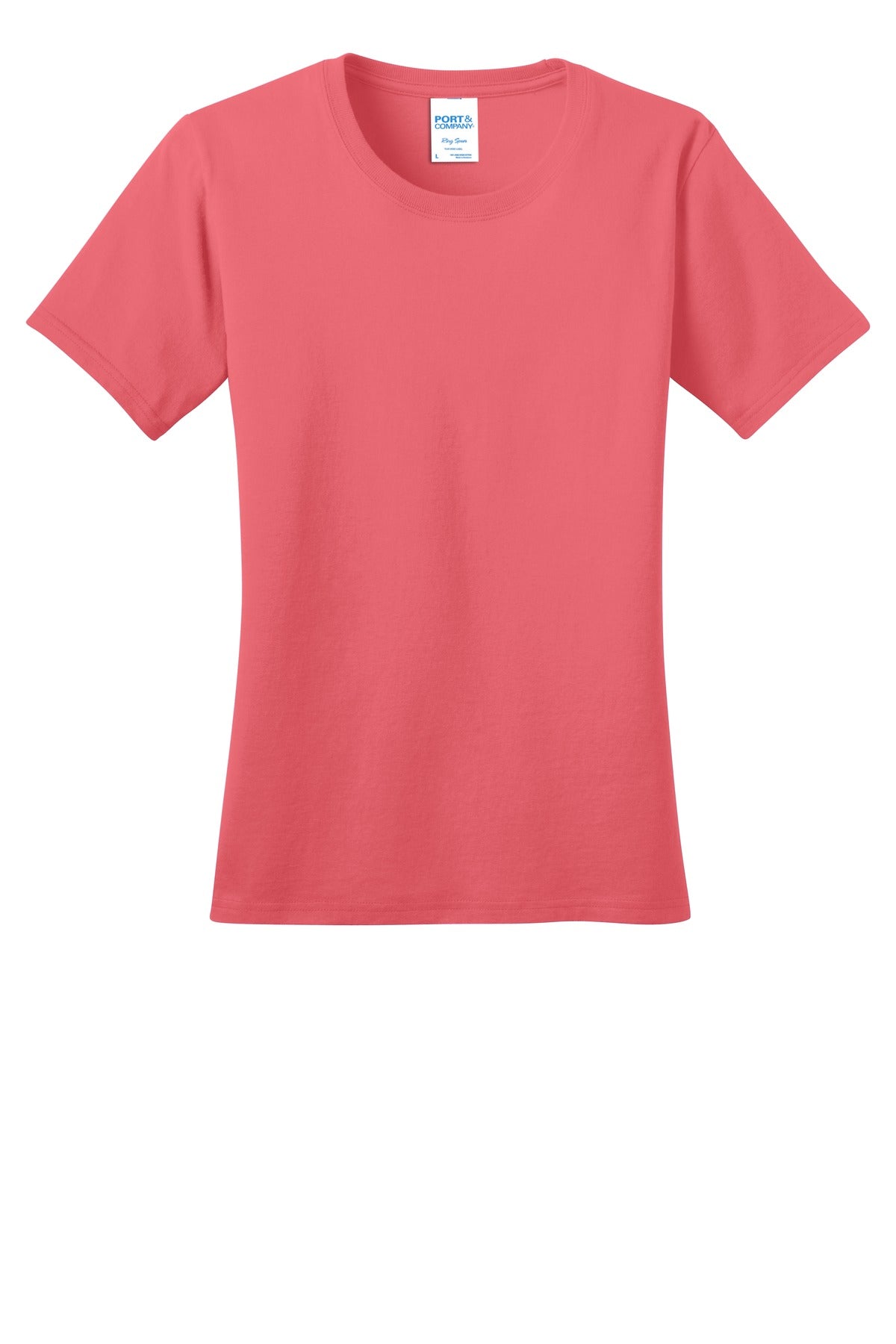 Port & Company Women's Ring Spun Cotton Tee LPC150 Womens Apparel Shirts & Tops