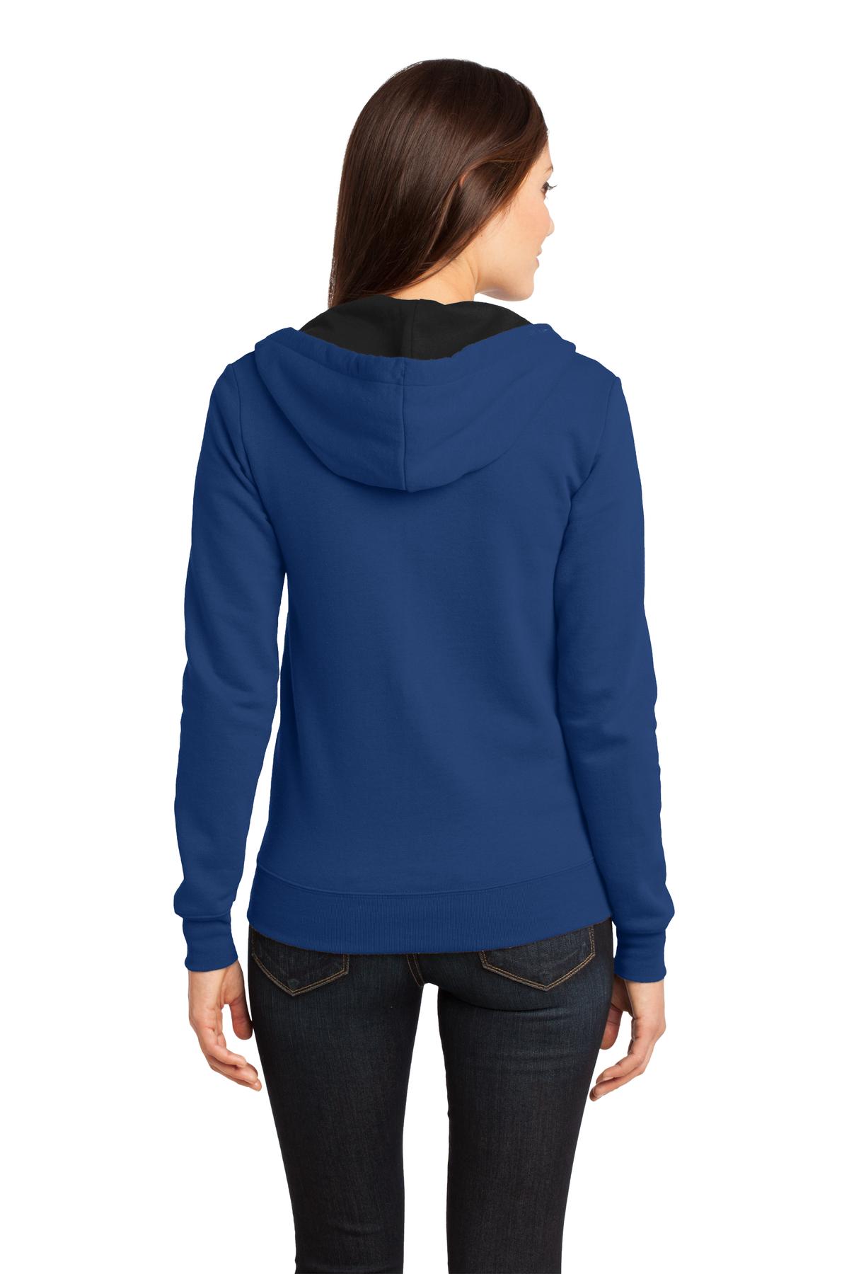 District Juniors The Concert Fleece Full-Zip Hoodie. DT801 Womens Apparel Sweatshirts & Fleece