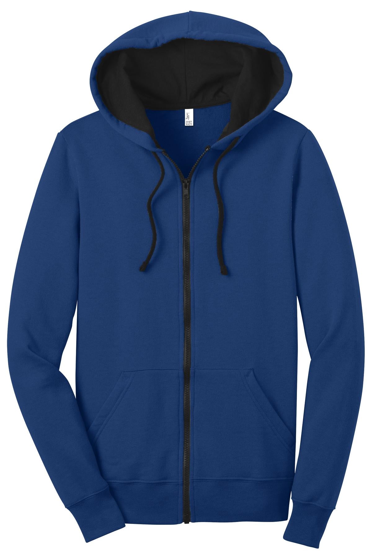 District Juniors The Concert Fleece Full-Zip Hoodie. DT801 Womens Apparel Sweatshirts & Fleece
