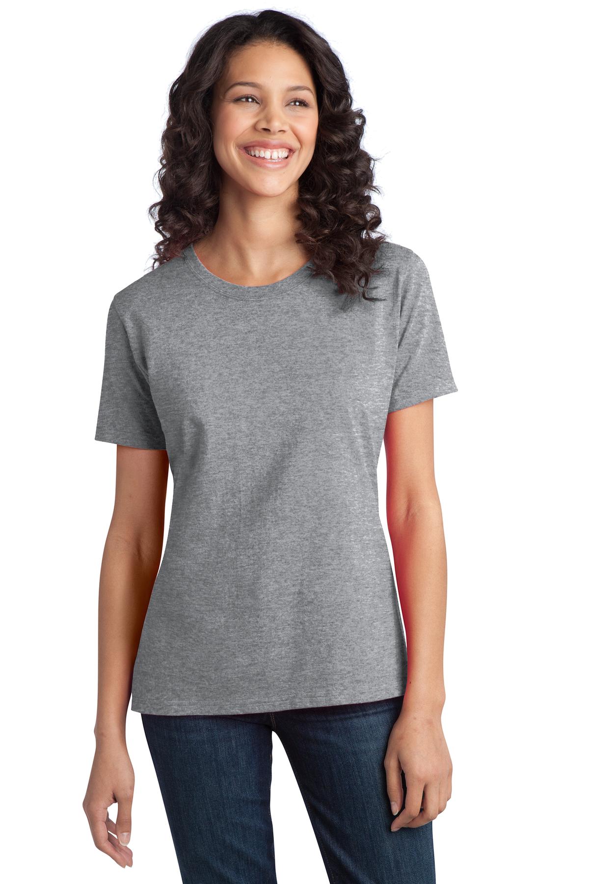 Port & Company Women's Ring Spun Cotton Tee LPC150 Womens Apparel Shirts & Tops