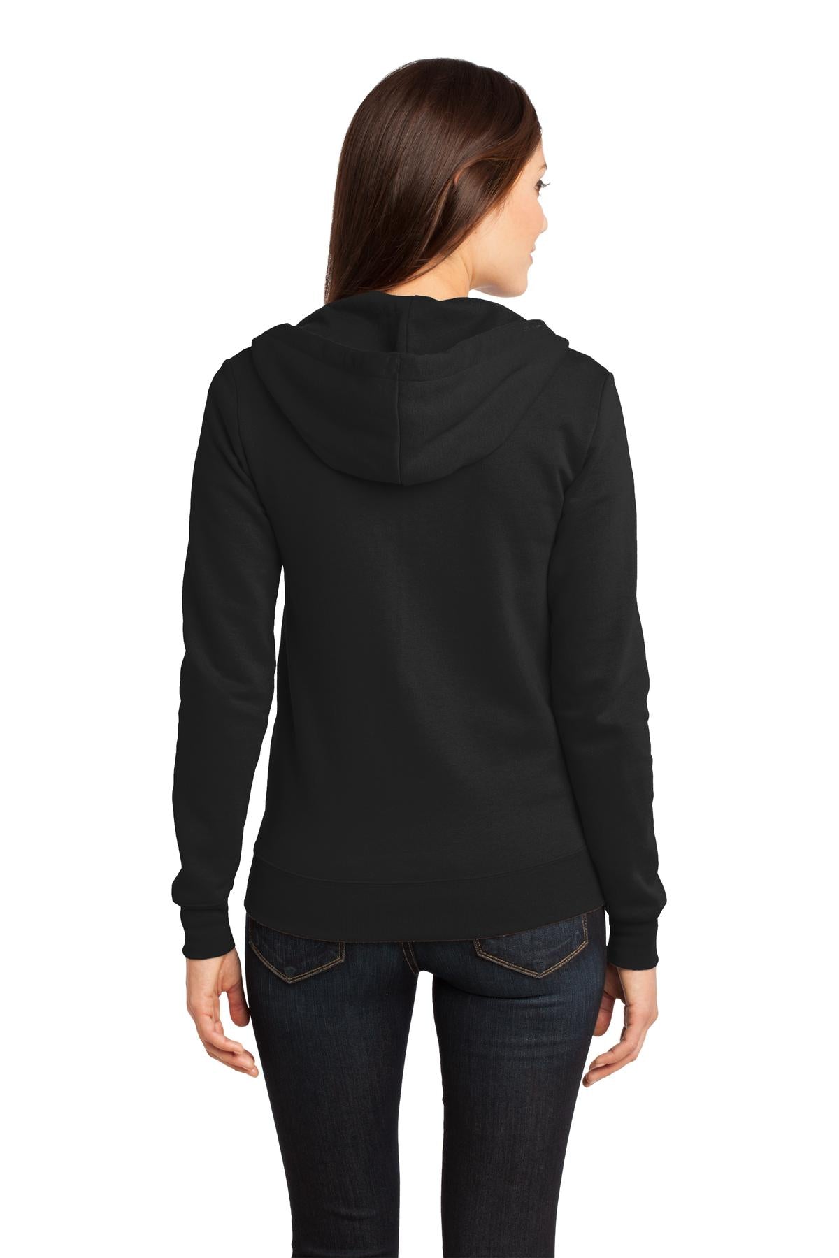 District Juniors The Concert Fleece Full-Zip Hoodie. DT801 Womens Apparel Sweatshirts & Fleece