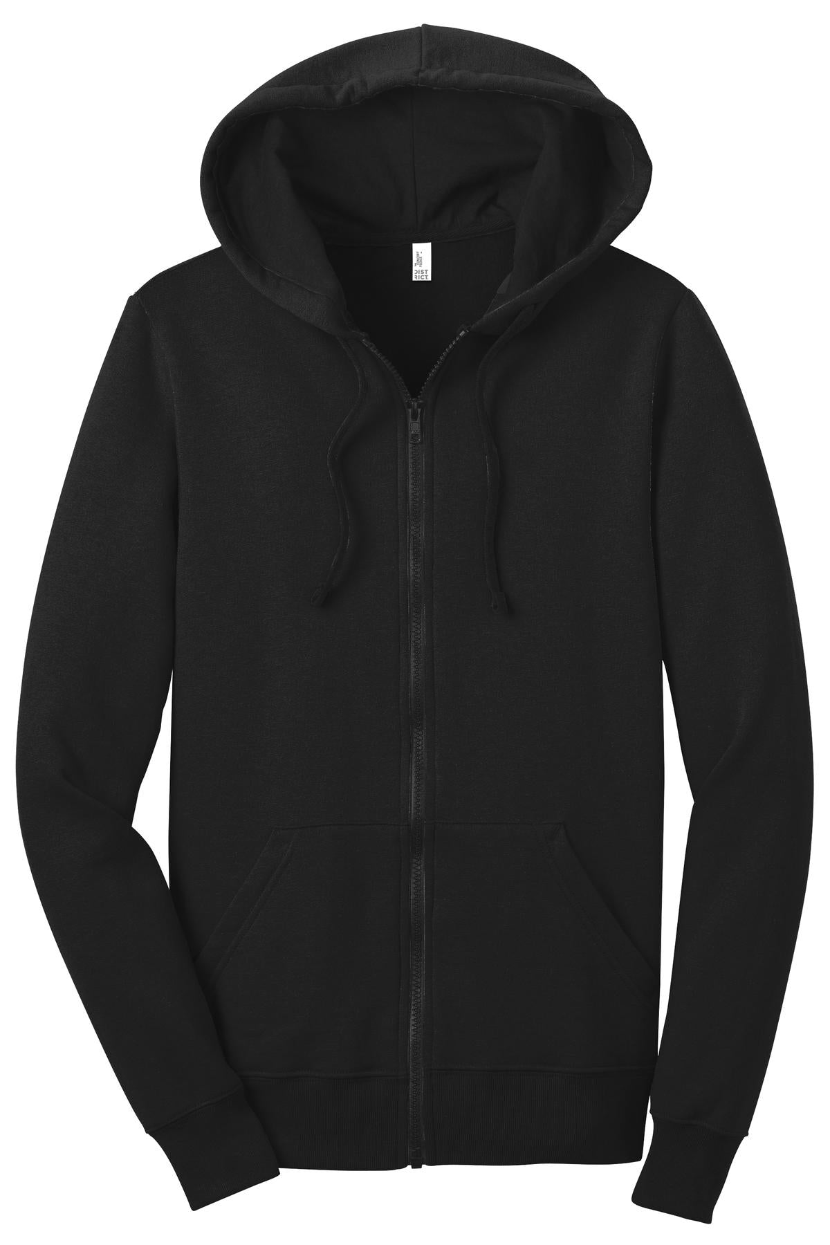 District Juniors The Concert Fleece Full-Zip Hoodie. DT801 Womens Apparel Sweatshirts & Fleece