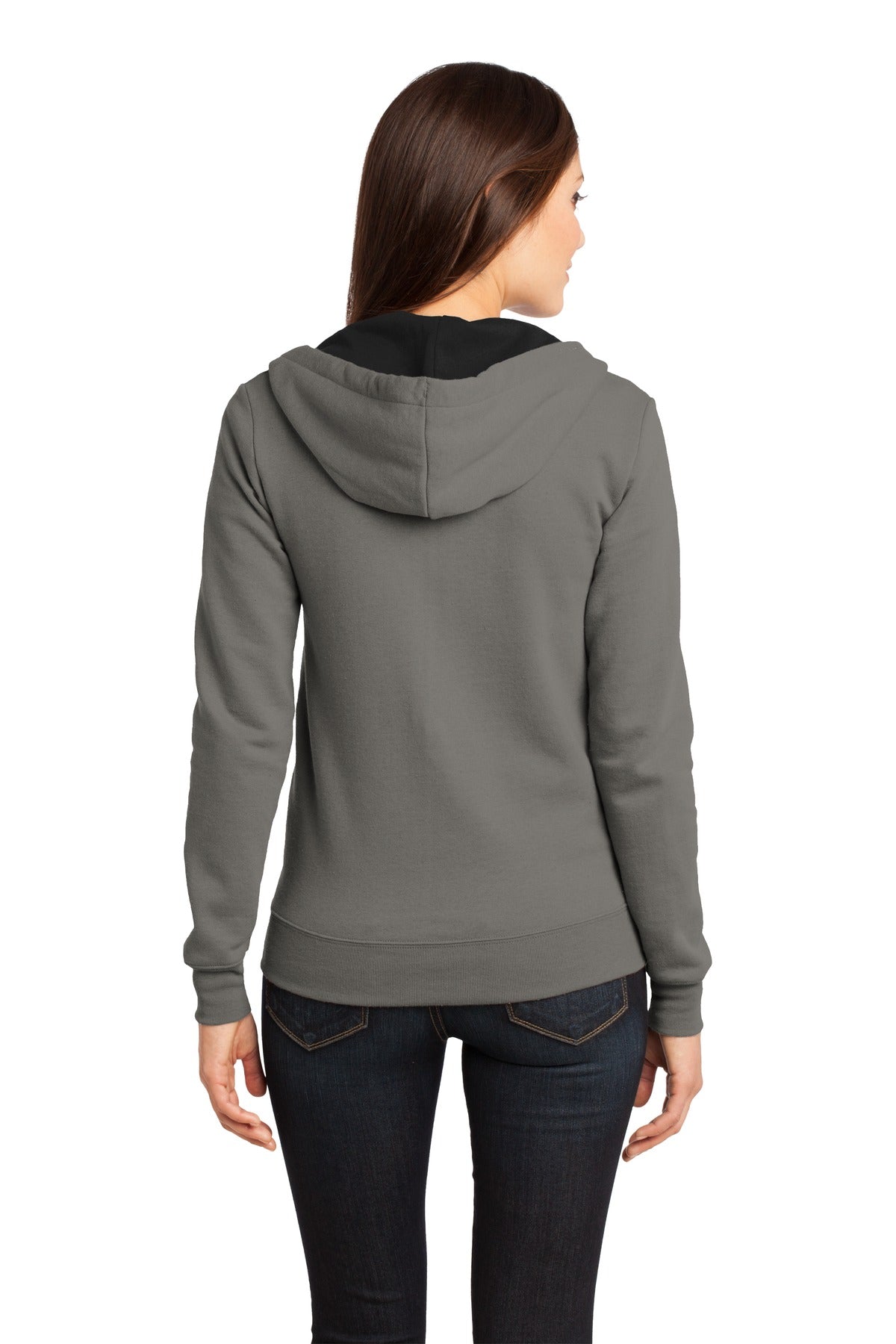 District Juniors The Concert Fleece Full-Zip Hoodie. DT801 Womens Apparel Sweatshirts & Fleece
