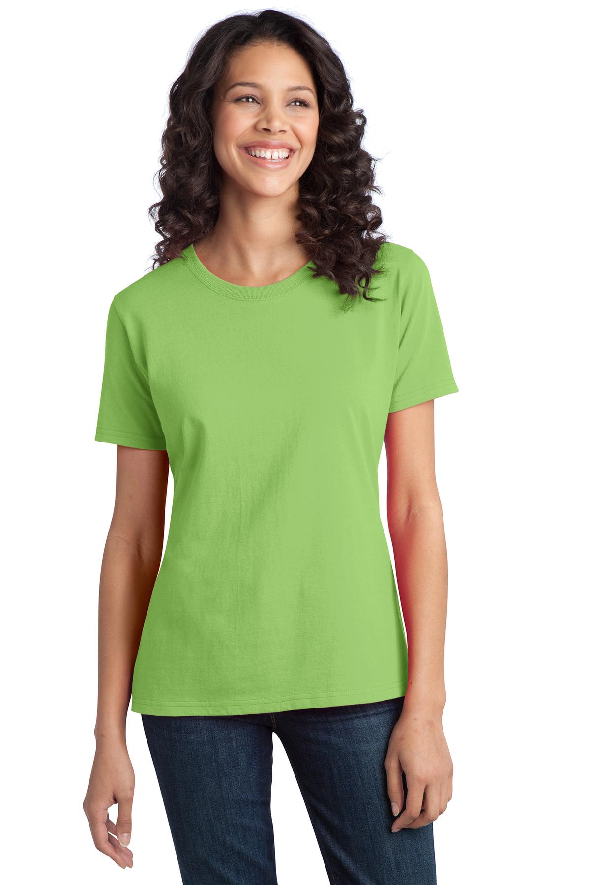 Port & Company Women's Ring Spun Cotton Tee LPC150 Womens Apparel Shirts & Tops