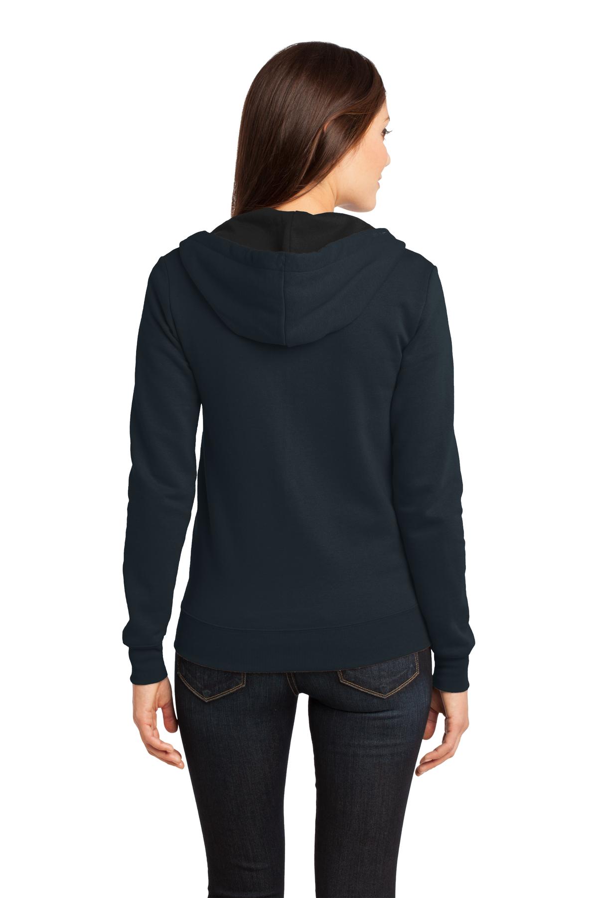 District Juniors The Concert Fleece Full-Zip Hoodie. DT801 Womens Apparel Sweatshirts & Fleece