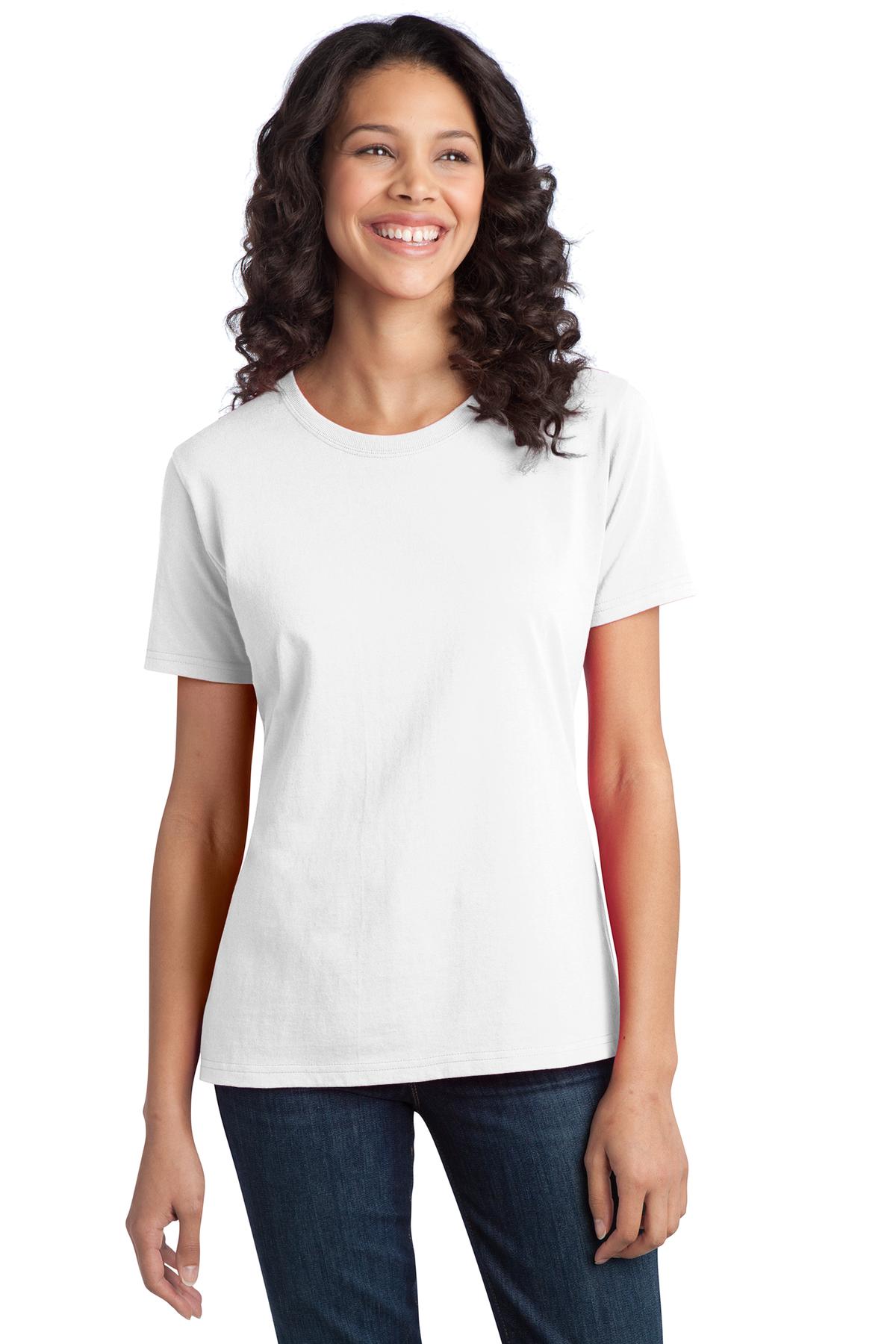 Port & Company Women's Ring Spun Cotton Tee LPC150 Womens Apparel Shirts & Tops