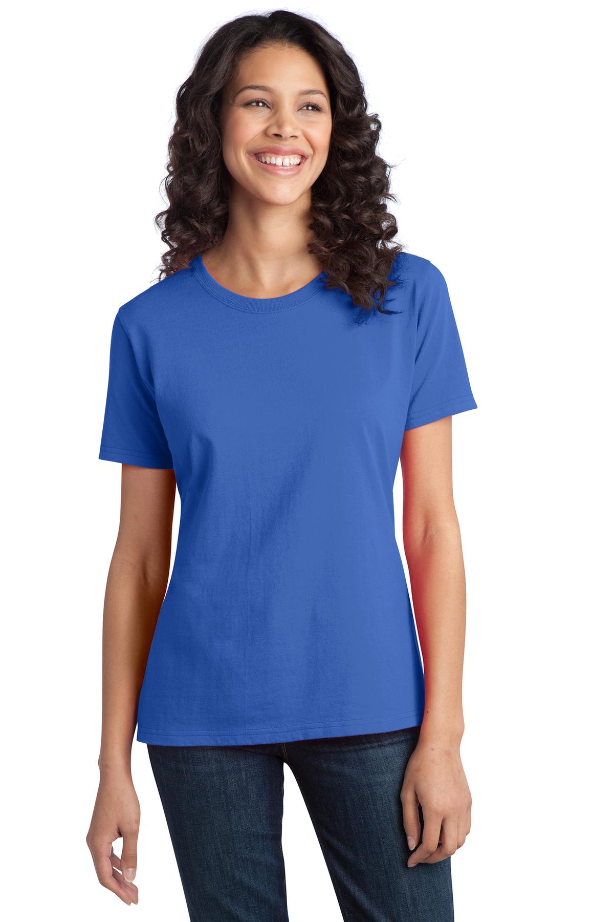 Port & Company Women's Ring Spun Cotton Tee LPC150 Womens Apparel Shirts & Tops