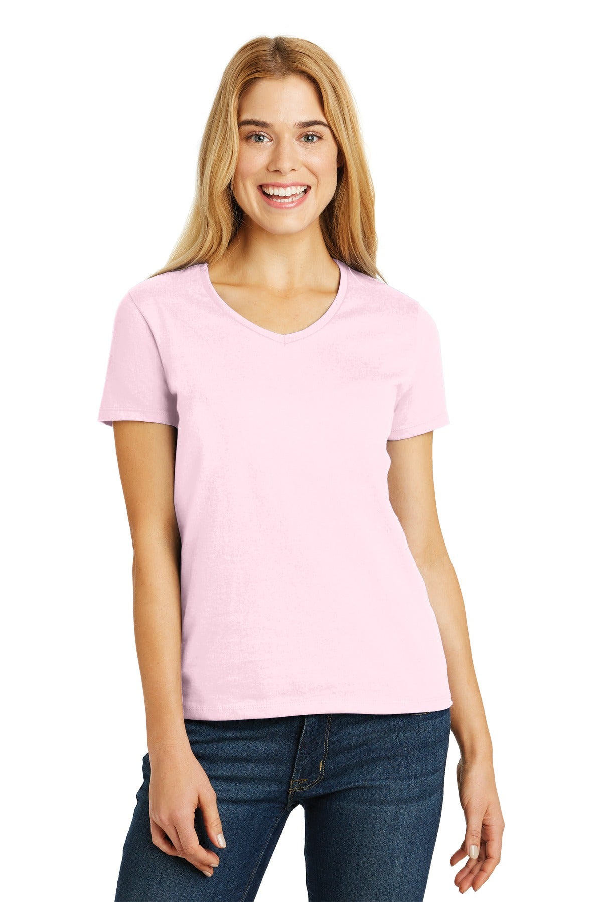 Hanes Women's ComfortSoft V-Neck Tee-1