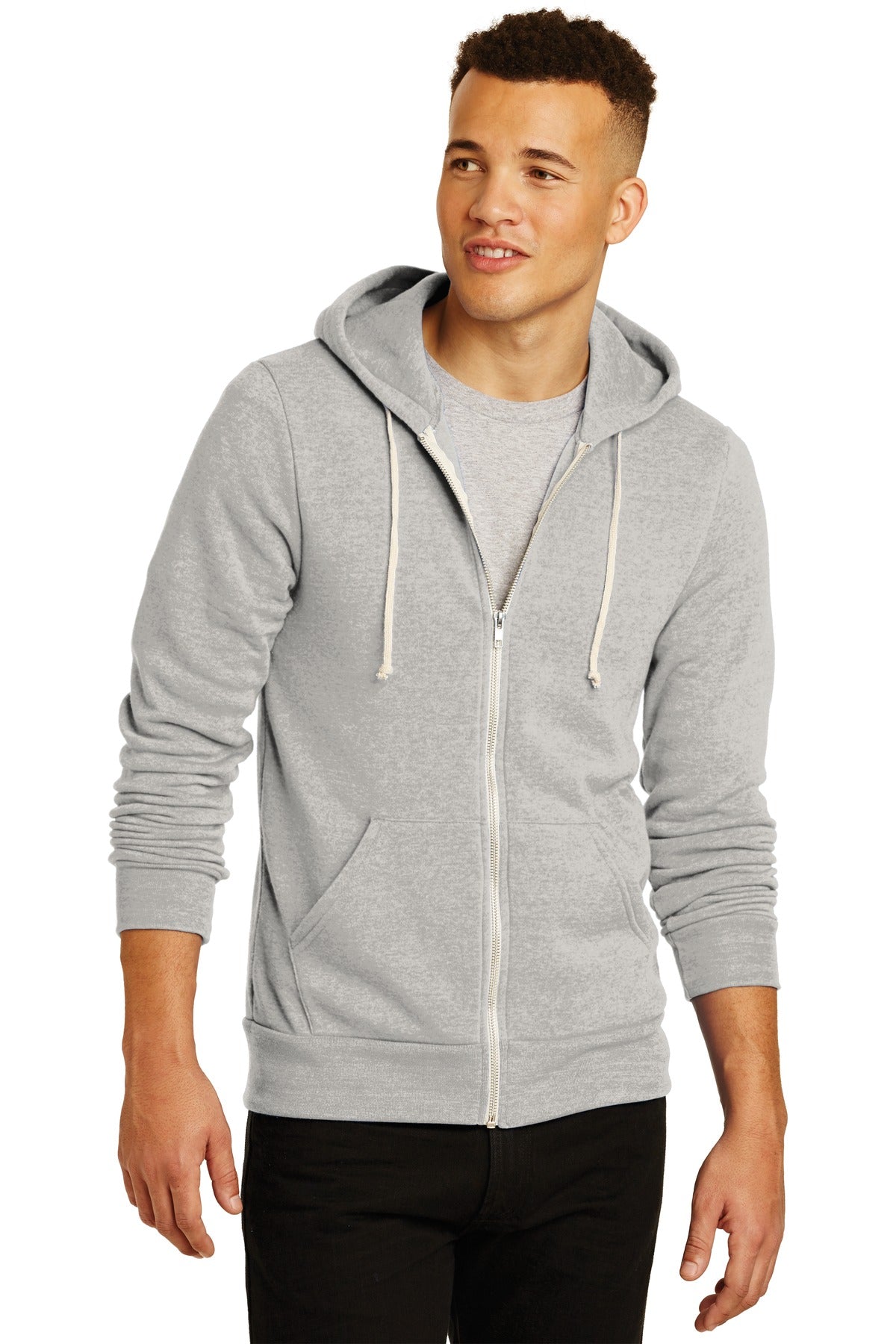 Alternative Apparel Men's Rocky Eco -Fleece Zip Hoodie-1