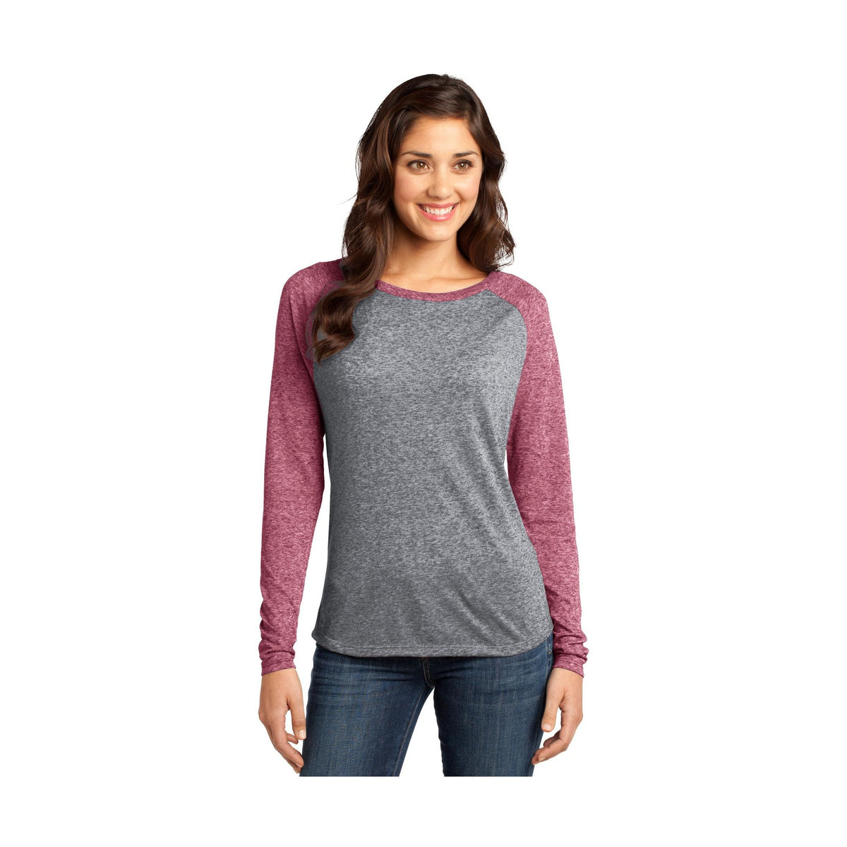 District Juniors Microburn Long Sleeve Raglan Tee