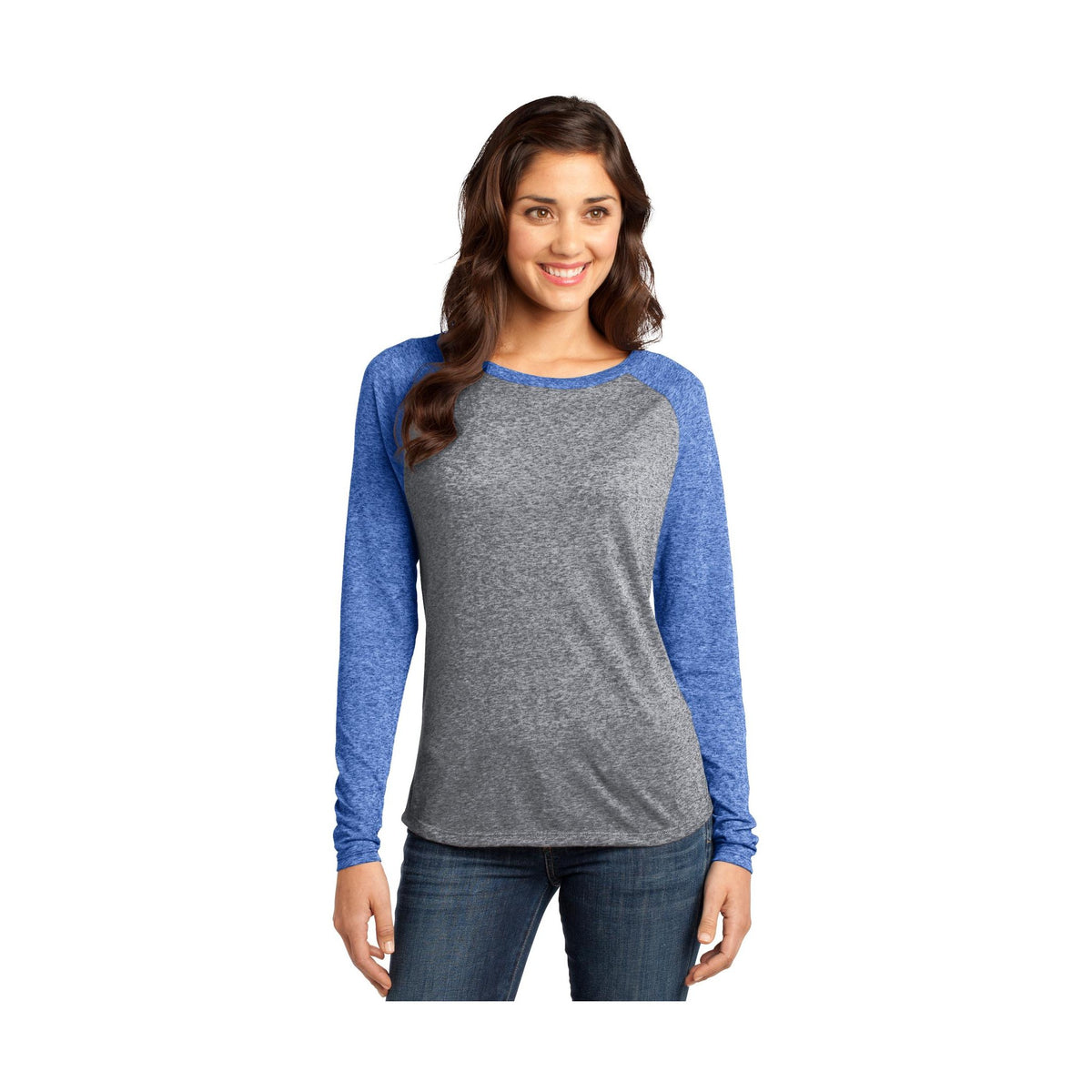 District Juniors Microburn Long Sleeve Raglan Tee
