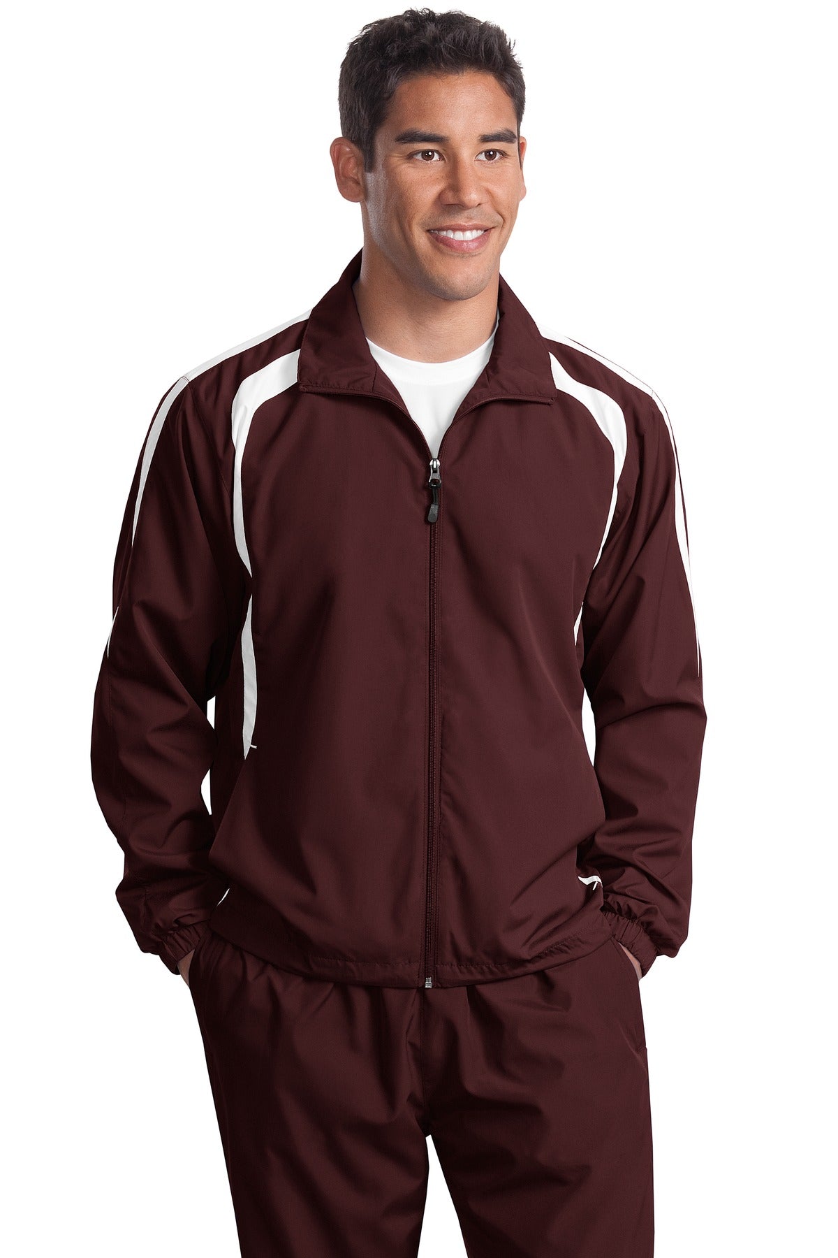 Sport-Tek Men's Tall Colorblock Raglan Jacket