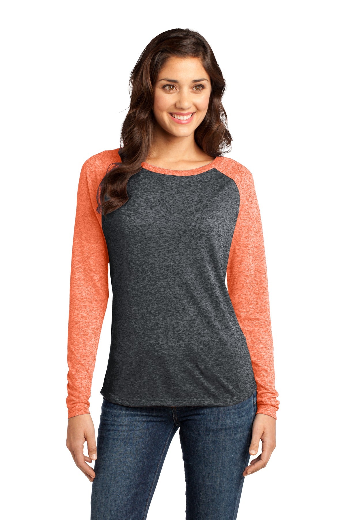 District Juniors Microburn Long Sleeve Raglan Tee