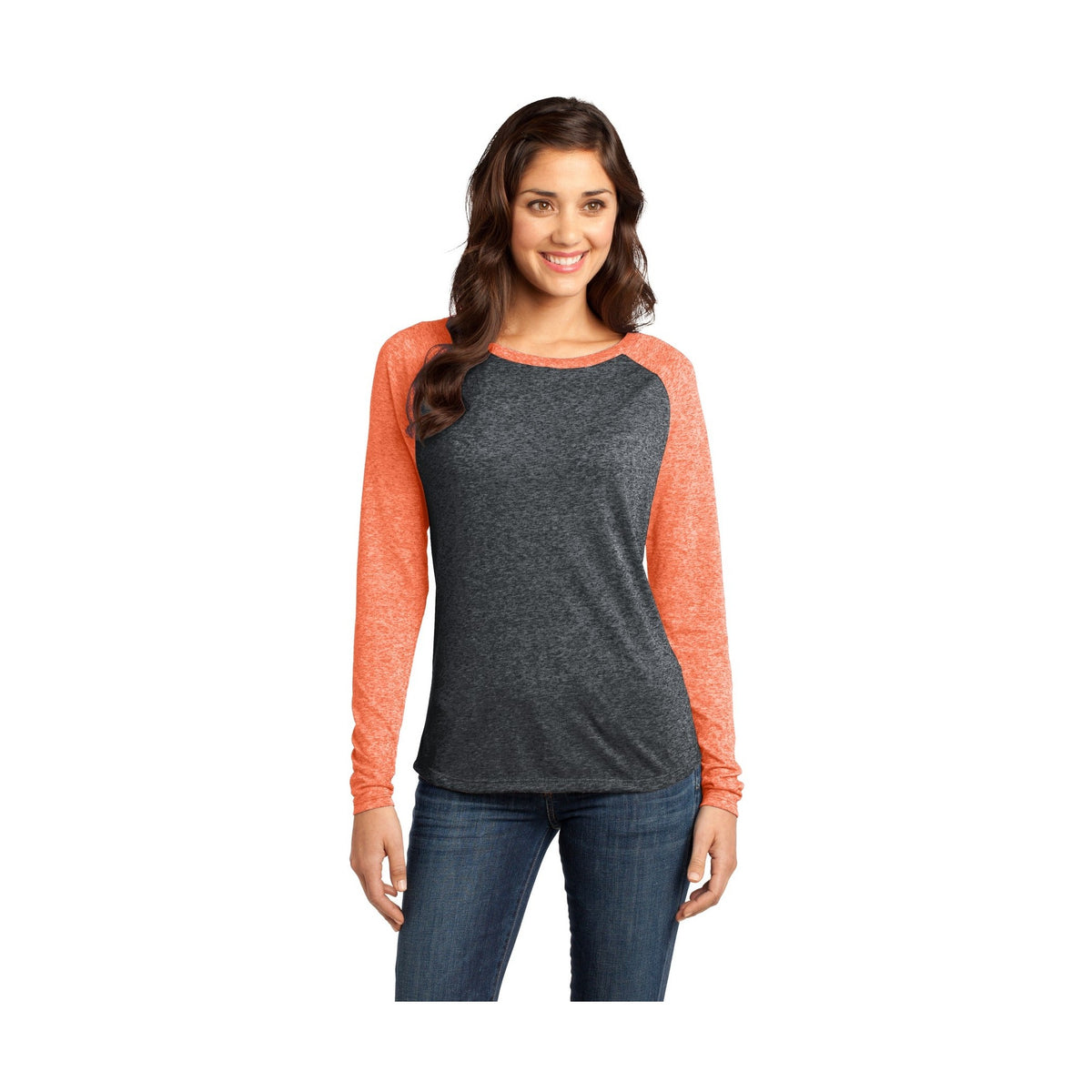 District Juniors Microburn Long Sleeve Raglan Tee