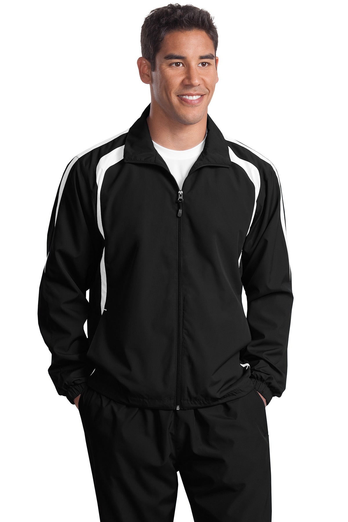 Sport-Tek Men's Tall Colorblock Raglan Jacket