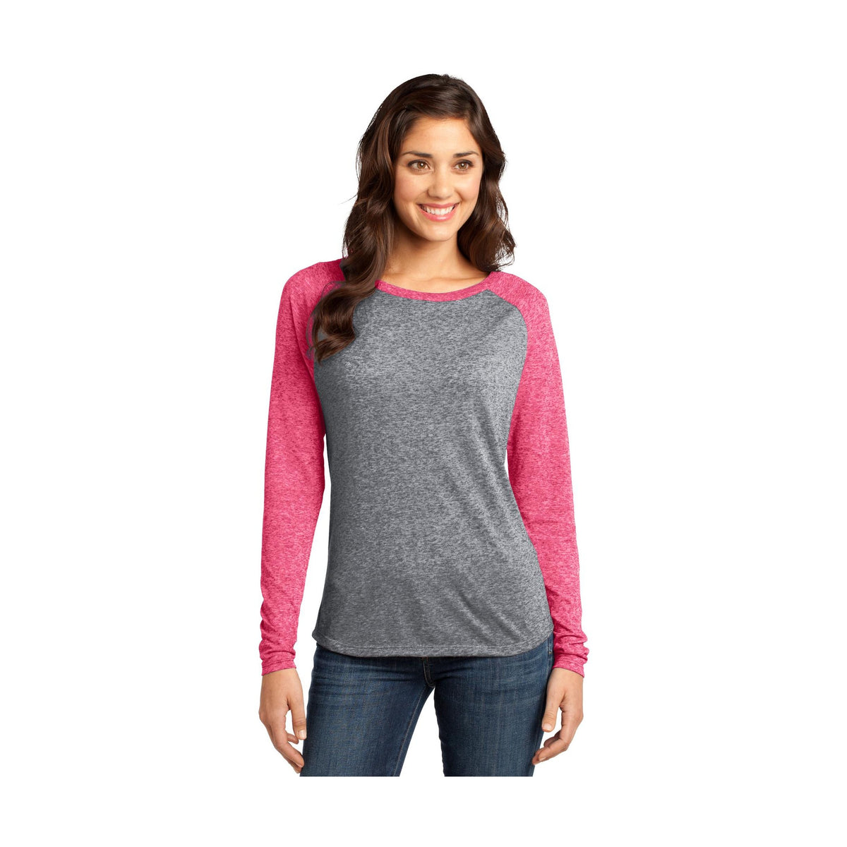 District Juniors Microburn Long Sleeve Raglan Tee