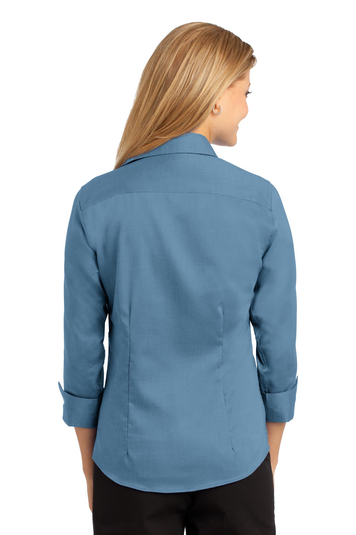 Red House Women's 3/4-Sleeve Nailhead Non-Iron Shirt. RH69 Corporate Apparel Shirts & Tops