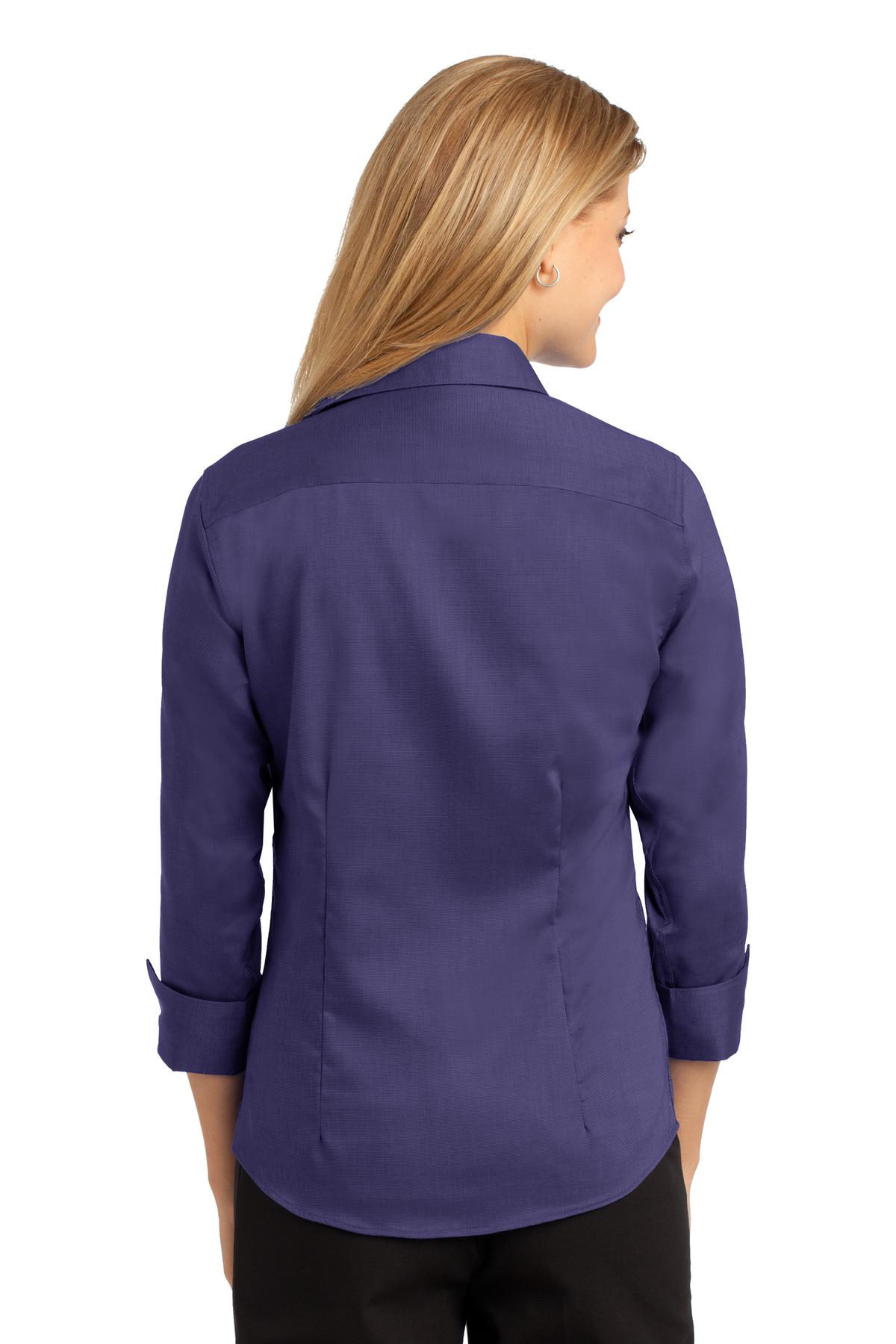 Red House Women's 3/4-Sleeve Nailhead Non-Iron Shirt. RH69 Corporate Apparel Shirts & Tops