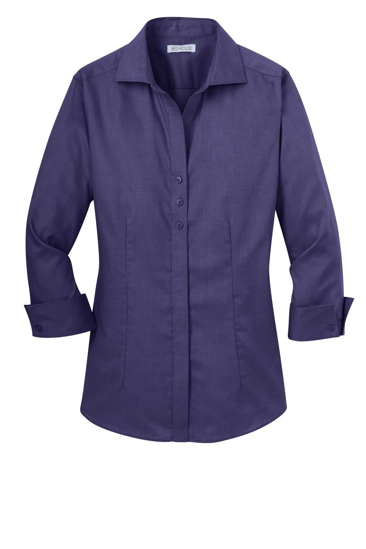 Red House Women's 3/4-Sleeve Nailhead Non-Iron Shirt. RH69 Corporate Apparel Shirts & Tops