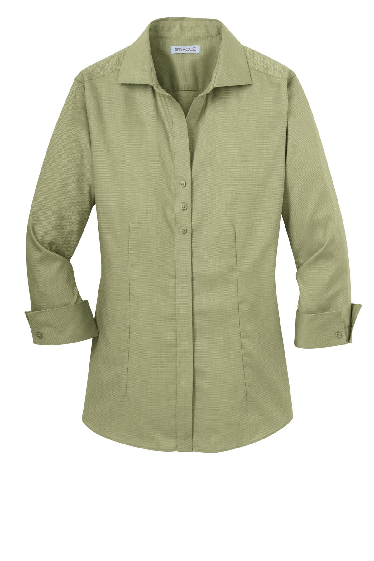 Red House Women's 3/4-Sleeve Nailhead Non-Iron Shirt. RH69 Corporate Apparel Shirts & Tops