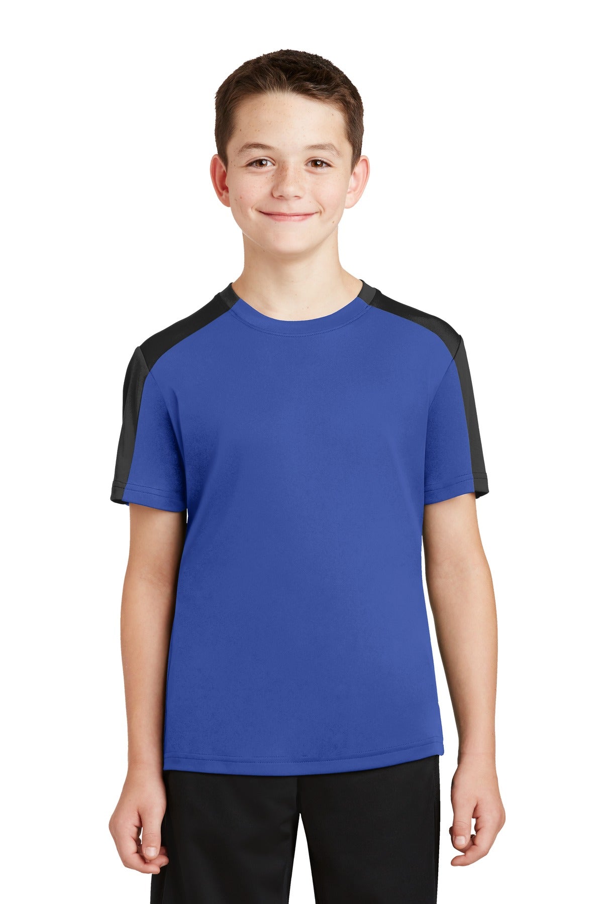 Sport-Tek Youth PosiCharge Competitor Sleeve-Blocked Tee