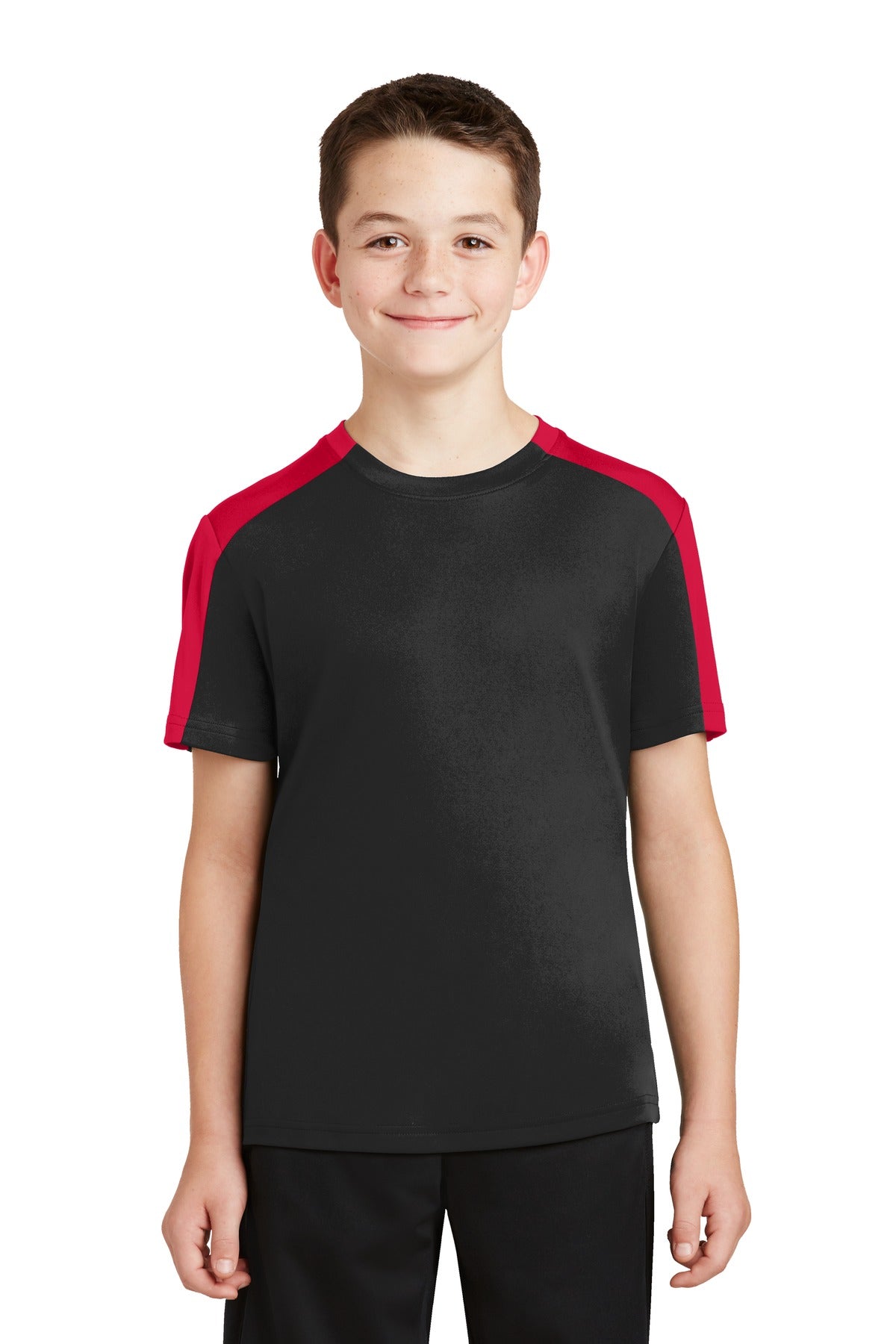 Sport-Tek Youth PosiCharge Competitor Sleeve-Blocked Tee