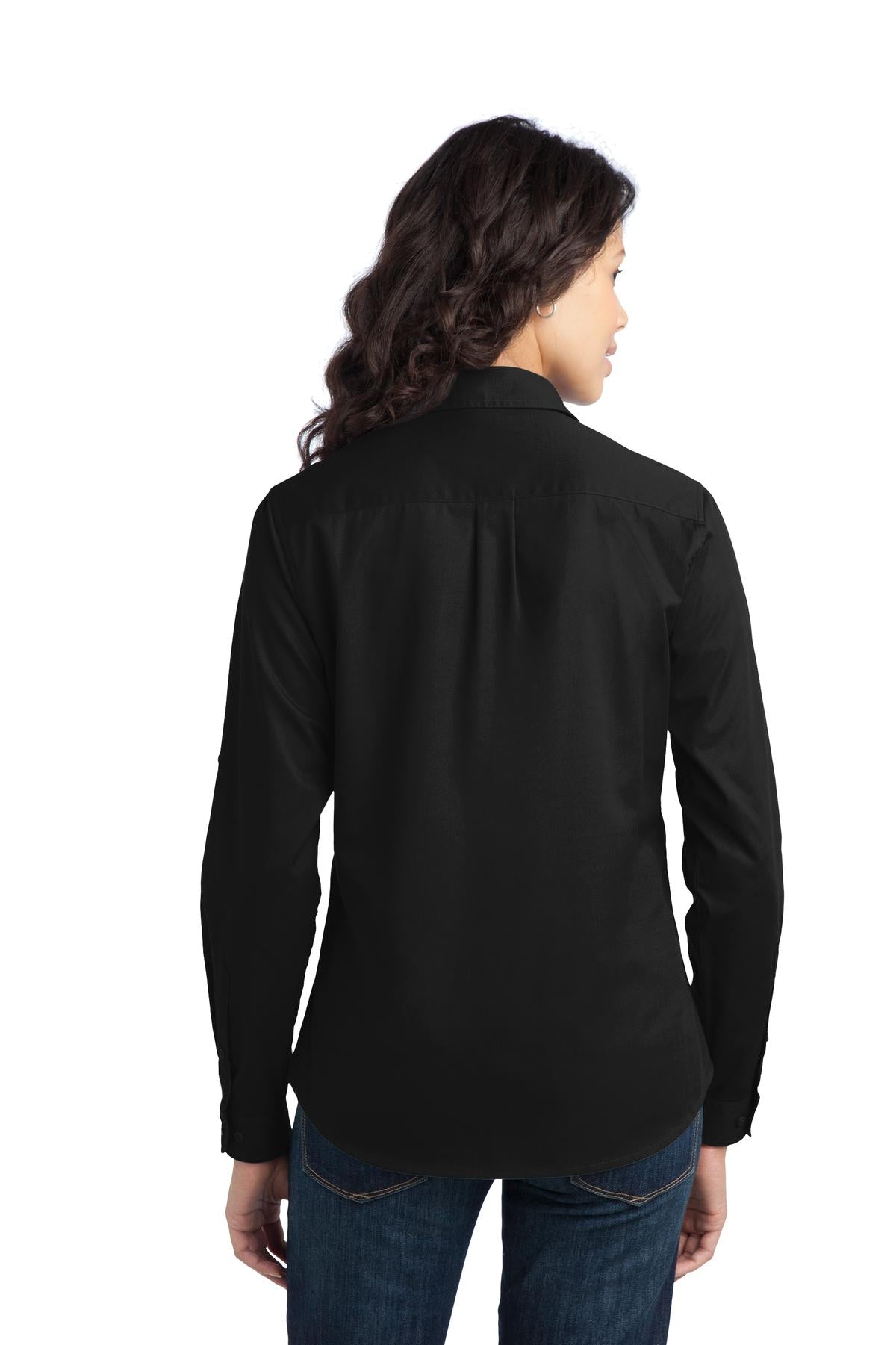 Port Authority Ladies Stain-Release Roll Sleeve Twill Shirt. L649