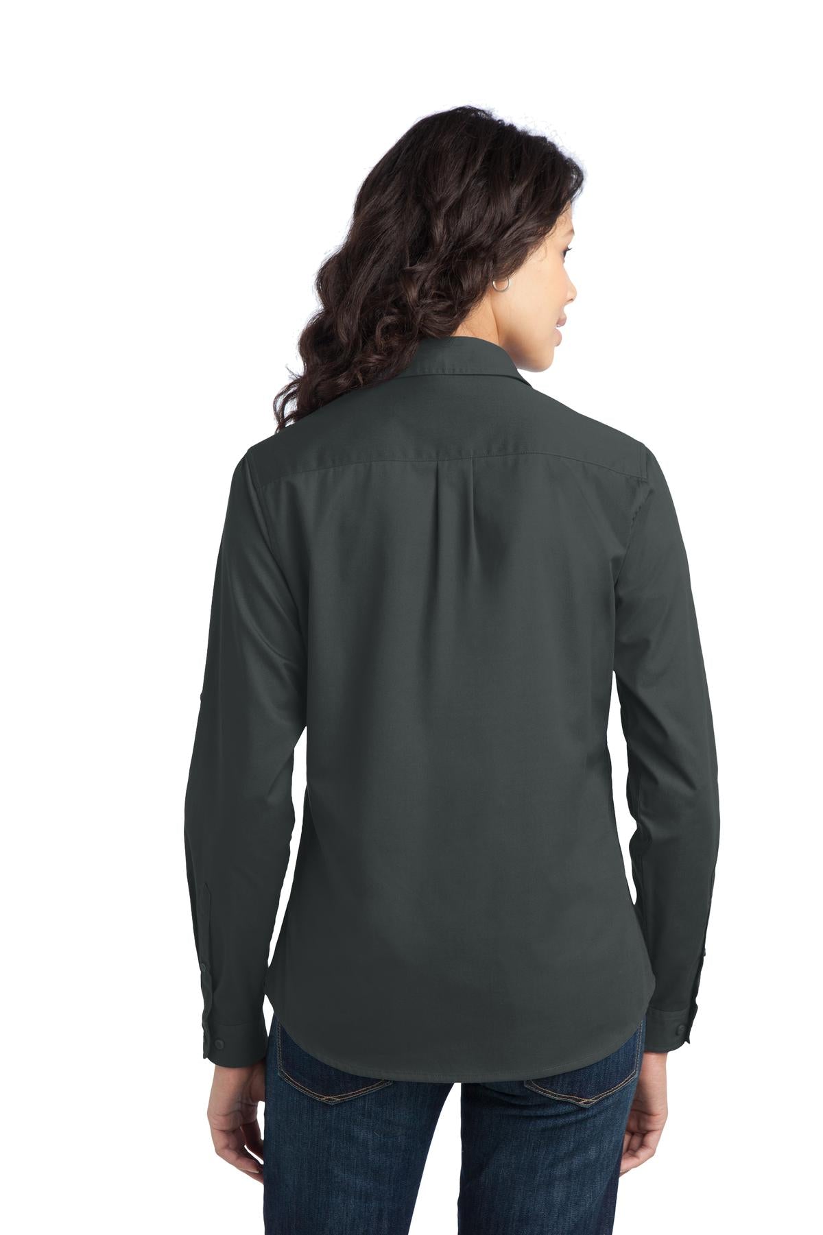 Port Authority Ladies Stain-Release Roll Sleeve Twill Shirt. L649