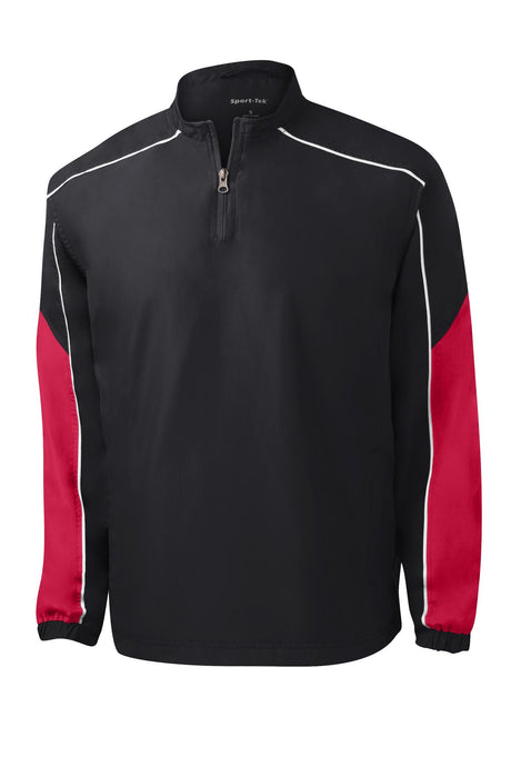 Sport-Tek Men's Piped Colorblock 1/4-Zip Wind Shirt. JST64 Mens Apparel Sweatshirts & Fleece