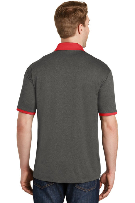 Sport-Tek Men's Heather Contender Contrast Polo ST667 Mens Apparel Shirts & Tops
