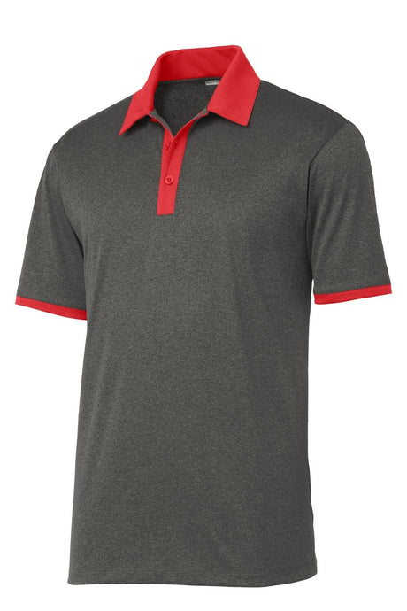 Sport-Tek Men's Heather Contender Contrast Polo ST667 Mens Apparel Shirts & Tops