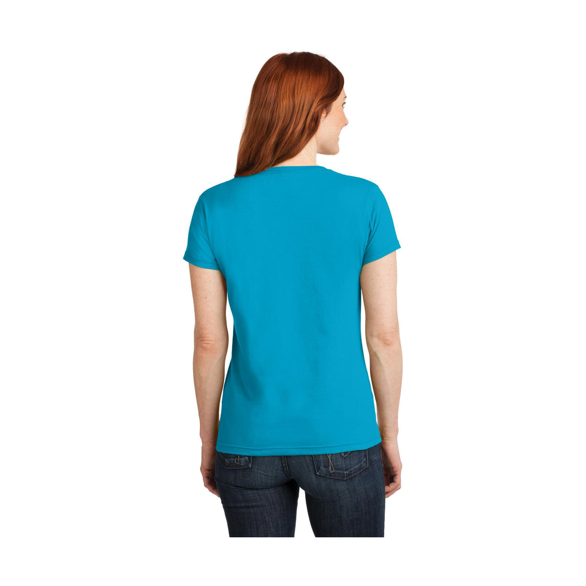 Anvil Women's 100% Combed Ring Spun Cotton V-Neck T-Shirt-2