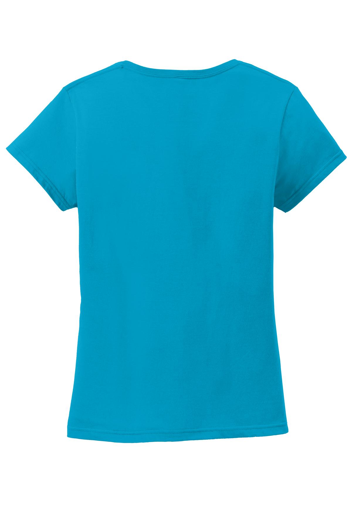 Anvil Women's 100% Combed Ring Spun Cotton V-Neck T-Shirt-4