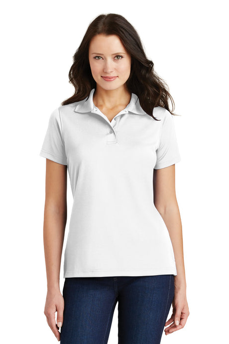 Port Authority Ladies Poly-Charcoal Blend Pique Polo. L497 Womens Apparel Shirts & Tops